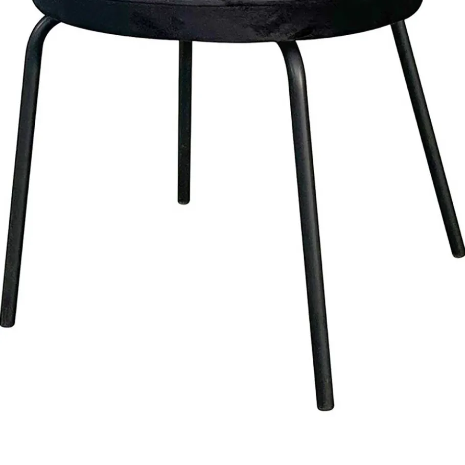 New Wohnen Samt Polsterstühle in Schwarz - Siao (2er Set)