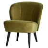 New Wohnen Samt Retro Sessel in Khaki Grün - Giva