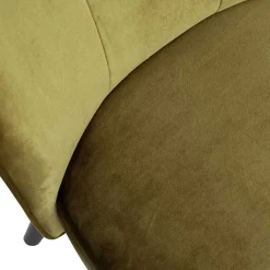 New Wohnen Samt Retro Sessel in Khaki Grün - Giva