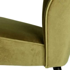 New Wohnen Samt Retro Sessel in Khaki Grün - Giva
