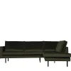 New Wohnen Samt Retrocouch in Dunkelgrün Samt - Kurtisma