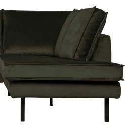 New Wohnen Samt Retrocouch in Dunkelgrün Samt - Kurtisma