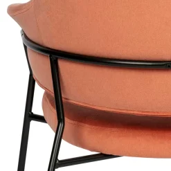 Discount Wohnen Samt Retrosessel in Apricot - Roryn