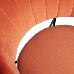 Discount Wohnen Samt Retrosessel in Apricot - Roryn