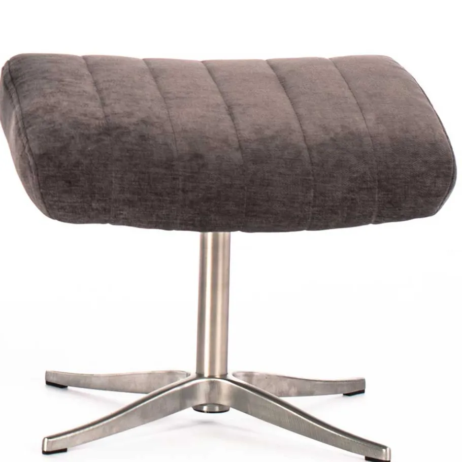 Best Wohnen Samt Retrosessel mit Fußhocker - Gilianoa (zweiteilig)