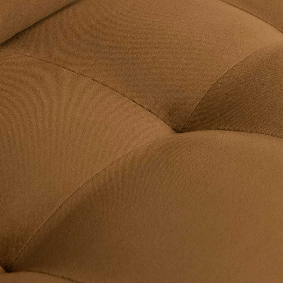 Best Wohnen Samt Retrosofa in Honigfarben - Saguan