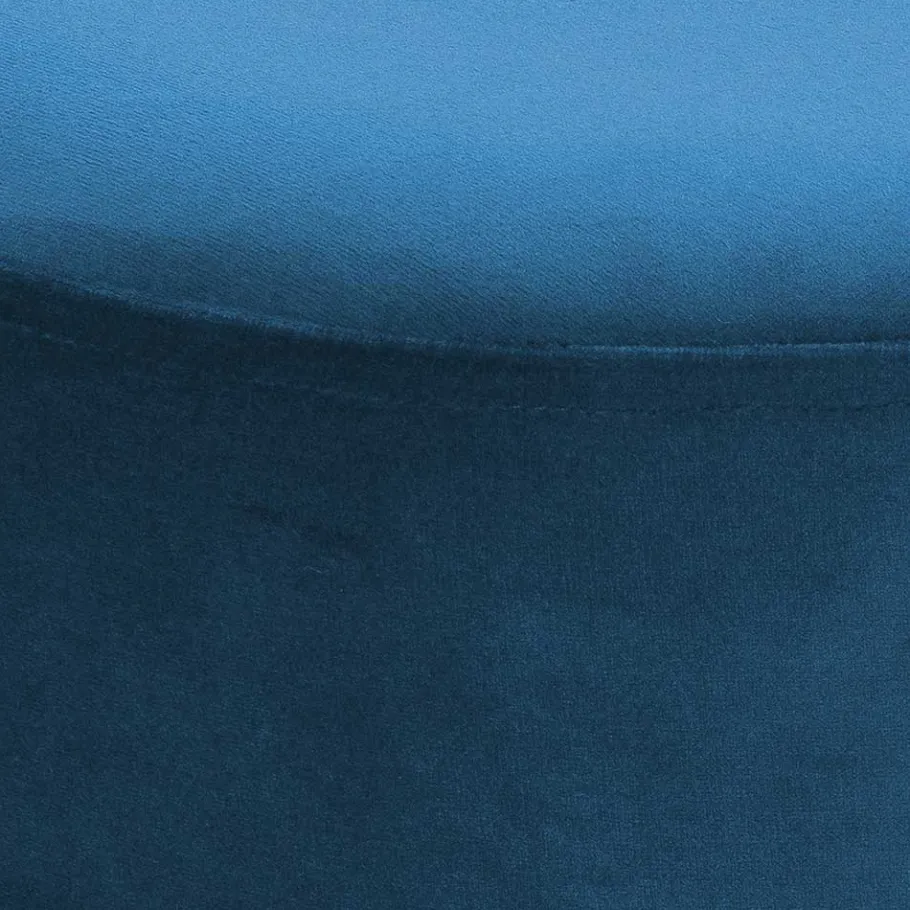 New Wohnen Samt Sitzhocker in Blau - Micuela