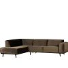Outlet Wohnen Samt Sofa Eckgarnitur in Taupe - Matca
