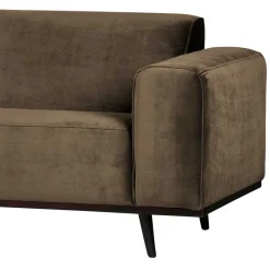 Outlet Wohnen Samt Sofa Eckgarnitur in Taupe - Matca