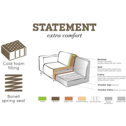Outlet Wohnen Samt Sofa Eckgarnitur in Taupe - Matca