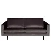 Clearance Wohnen Samtbezogene Retro Couch Ertrego in Anthrazit