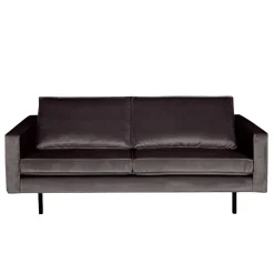 Clearance Wohnen Samtbezogene Retro Couch Ertrego in Anthrazit