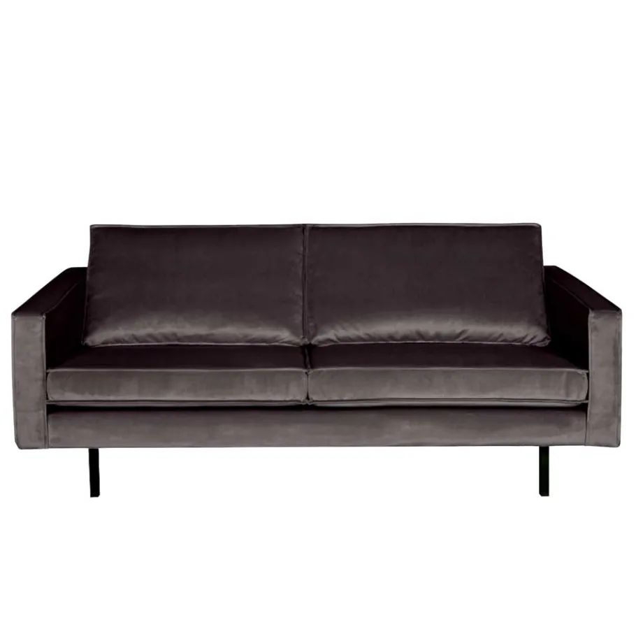 Clearance Wohnen Samtbezogene Retro Couch Ertrego in Anthrazit