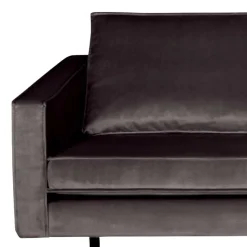 Clearance Wohnen Samtbezogene Retro Couch Ertrego in Anthrazit