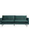 Outlet Wohnen Samtcouch in Blau Petrol - Fledos I