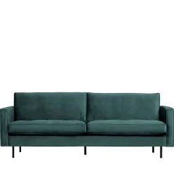 Outlet Wohnen Samtcouch in Blau Petrol - Fledos I