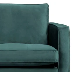 Outlet Wohnen Samtcouch in Blau Petrol - Fledos I