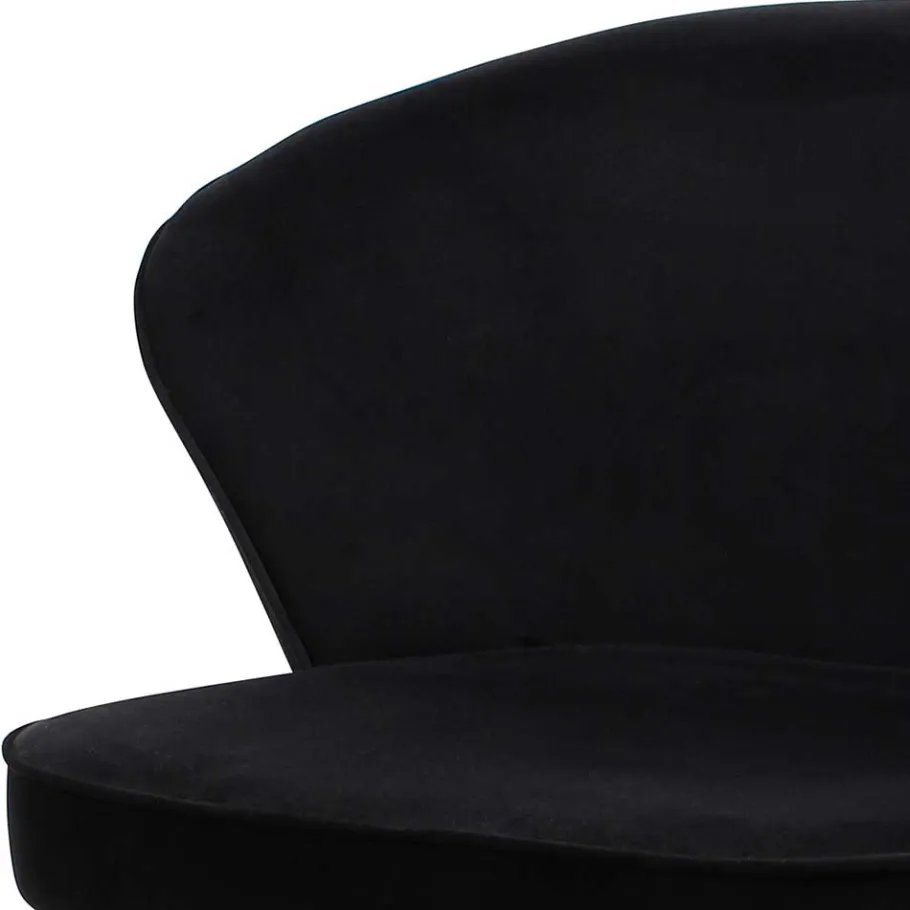Hot Wohnen Samt-Esszimmerstühle in Schwarz - Occita (2er Set)