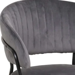 Online Wohnen Samtstühle in Grau & Schwarz - Alliya