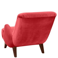 New Wohnen Samtvelours Lesesessel in Rot - Haniata