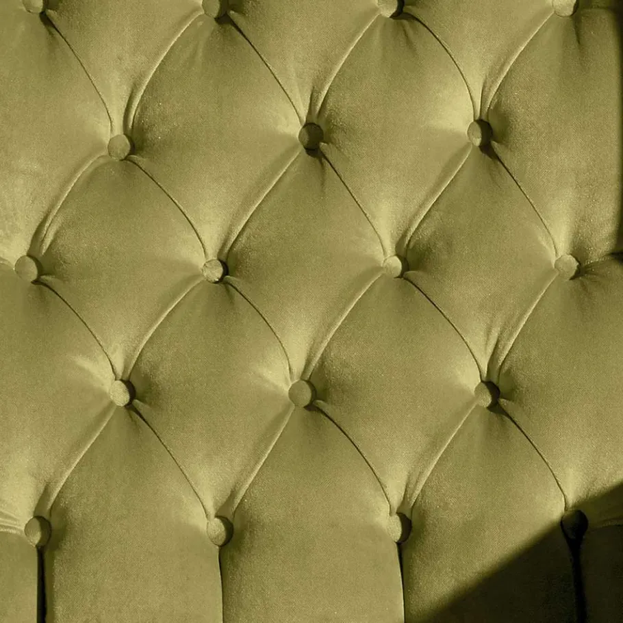 New Wohnen Samtvelours Ohrensessel im Chesterfield Look - Erulina