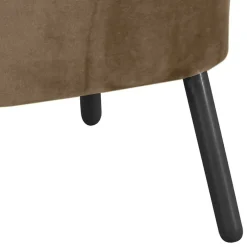 Outlet Wohnen Samtvelours Sessel in Beigegrau und Schwarz - Legancio