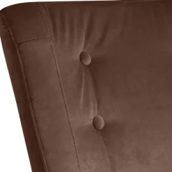 Online Wohnen Samtvelours Sessel in Braun und Buche Natur - Hippa