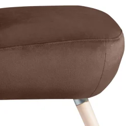 Online Wohnen Samtvelours Sessel in Braun und Buche Natur - Hippa