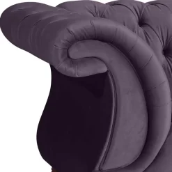 New Wohnen Samtvelours Sofa in Dunkellila - Valbreda