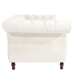 Clearance Wohnen Samtvelours Wohnzimmer Zweisitzer in Creme - Leskan