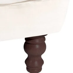 Clearance Wohnen Samtvelours Wohnzimmer Zweisitzer in Creme - Leskan