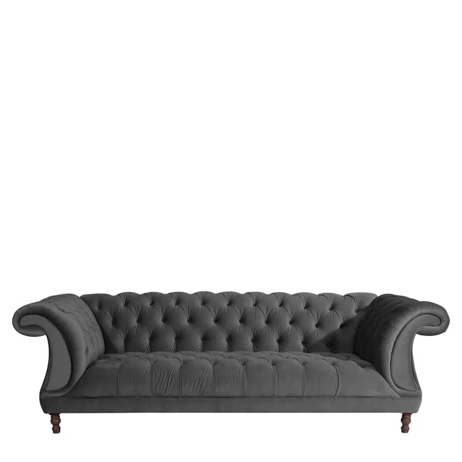 New Wohnen Samtvelours Wohnzimmercouch im Barockstil - Sicilianu