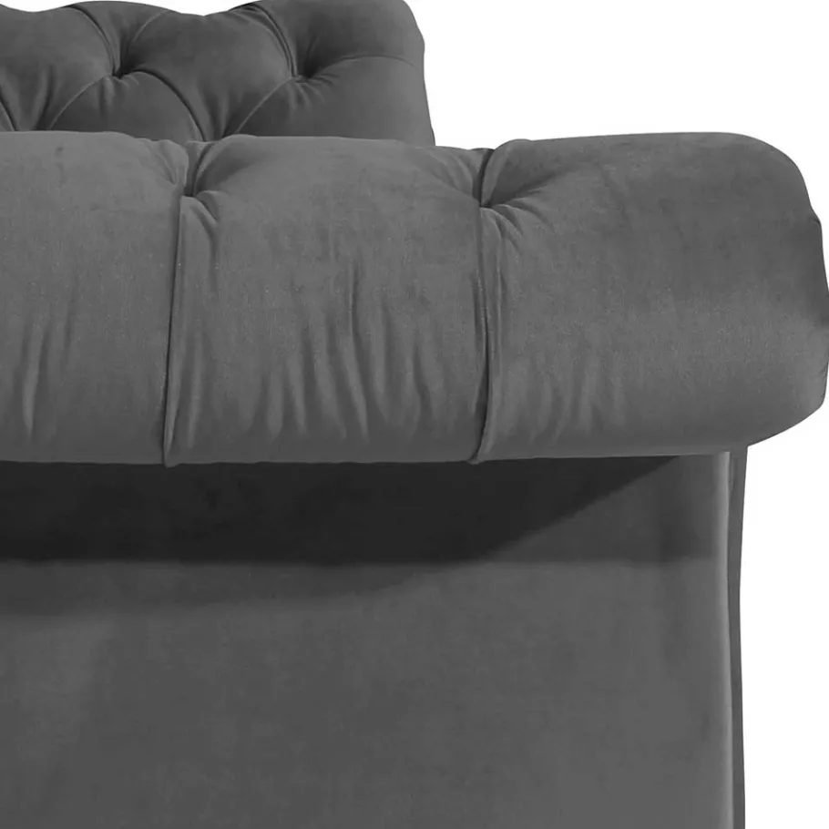 New Wohnen Samtvelours Wohnzimmercouch im Barockstil - Sicilianu