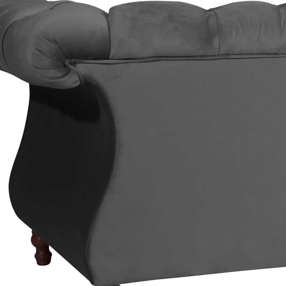 New Wohnen Samtvelours Wohnzimmercouch im Barockstil - Sicilianu