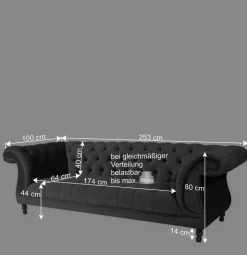 New Wohnen Samtvelours Wohnzimmercouch im Barockstil - Sicilianu