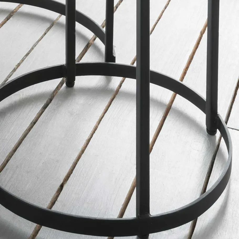 Wohnen 2-Satz Tisch aus Recyclingholz Teak - Sonna (zweiteilig)
