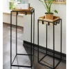Outlet Wohnen 2-Satz-Tisch in Bronze Gold & Schwarz - Fagnetta (zweiteilig)
