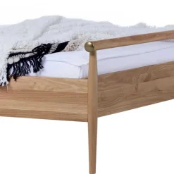 Wohnen Scandi Chic Bettgestell aus Wildeiche Honig - Abru