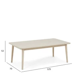 Sale Wohnen Scandi Chic Couchtisch in Eiche Weiß - Rosanna