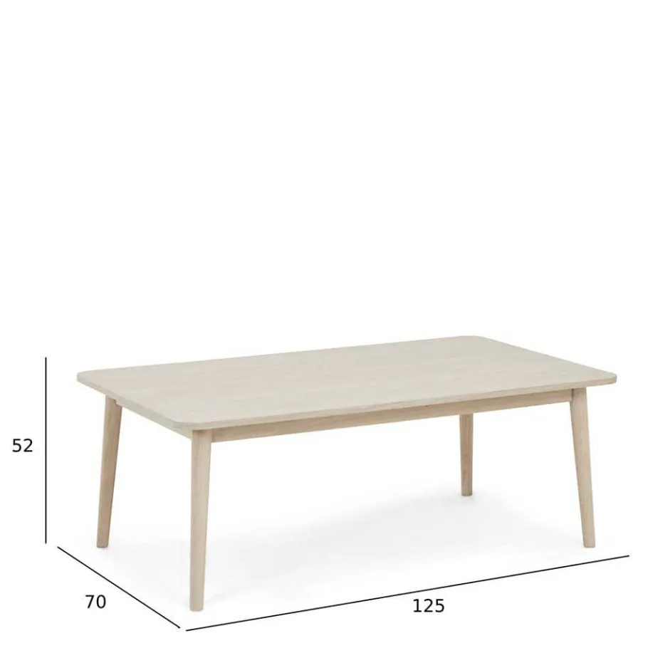 Sale Wohnen Scandi Chic Couchtisch in Eiche Weiß - Rosanna