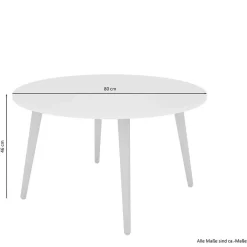 Sale Wohnen Scandi Chic Couchtisch mit runder Tischplatte - Jeano