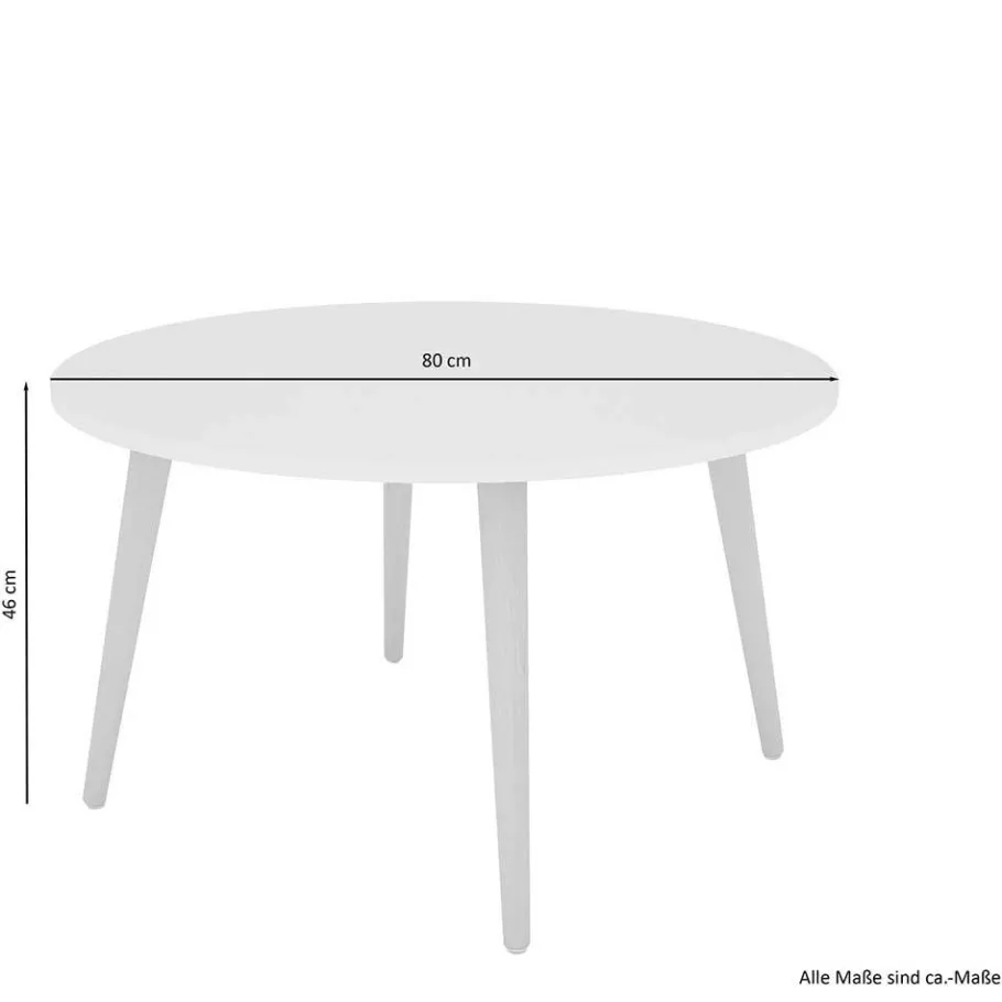 Sale Wohnen Scandi Chic Couchtisch mit runder Tischplatte - Jeano