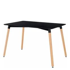 Hot Wohnen Scandi Chic Esszimmertisch in Schwarz - Abbe