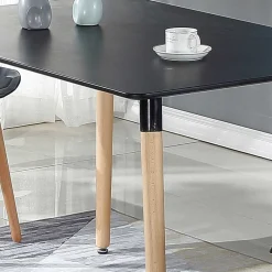 Hot Wohnen Scandi Chic Esszimmertisch in Schwarz - Abbe