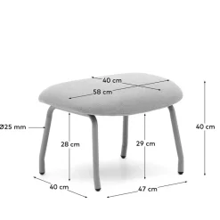 Wohnen Scandi Chic Hocker in Beige und Weiß - Bondo