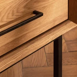 Outlet Wohnen Scandi Chic Kommode aus Wildeiche & Metall - Kerfa