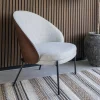 Clearance Wohnen Scandi Chic Loungesessel in Hellgrau und Dunkelbraun - Cleverline