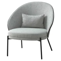 Clearance Wohnen Scandi Chic Loungesessel in Hellgrau und Dunkelbraun - Cleverline