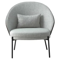 Clearance Wohnen Scandi Chic Loungesessel in Hellgrau und Dunkelbraun - Cleverline