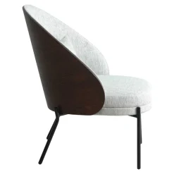 Clearance Wohnen Scandi Chic Loungesessel in Hellgrau und Dunkelbraun - Cleverline